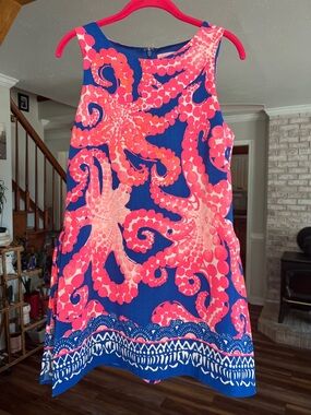 Lilly Pulitzer Pink & Blue Octopus Print Donna Romper
